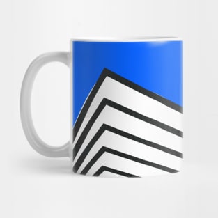 Geometric abstract blue skyline Mug